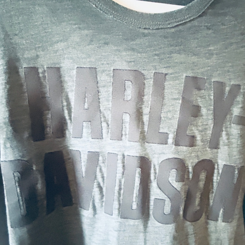 Harley-Davidson Gray Raised Logo Tee